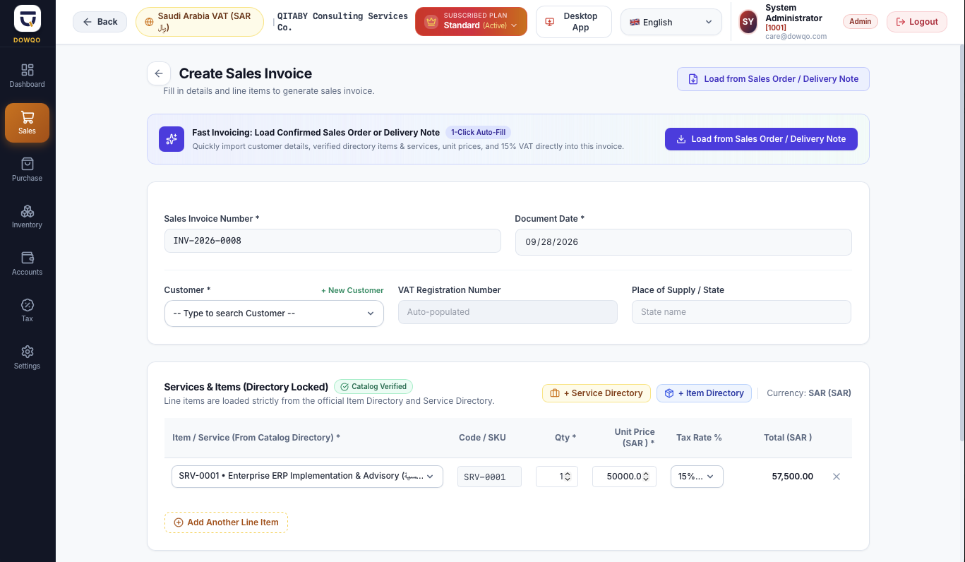 Fast billing & sales tracking